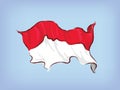 Bendera merah putih indonesia independence vector