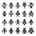 Ai Technology Robots solid Icons Pack