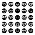 Emoticons In Modern solid Style Royalty Free Stock Photo