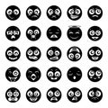 Trendy Emoticons In solid Style Royalty Free Stock Photo