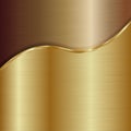 Vector Shining Golden Brushed Metal Board Layers Royalty Free Stock Photo