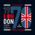 Superior london typography design for t shirt