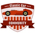 Classic or retro car community logo vector