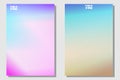 Abstract Creative concept vector multicolored blurred background ios style  set Royalty Free Stock Photo