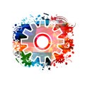 Colorful cogwheel isolated vector