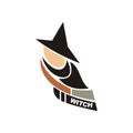 Witch design logo vector - halloween