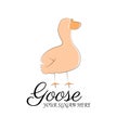 Goose logo design Royalty Free Stock Photo