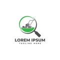 Search Lawn Mower Service Logo Vector Icon Royalty Free Stock Photo