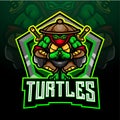 Turtle esport logo mascot design