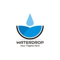 Illustration vector graphic of water drop blue color Royalty Free Stock Photo