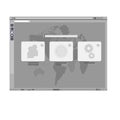 Internet browser. Program interface for accessing the Internet, vector illustration