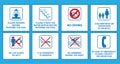 Rules set for swimming pool Royalty Free Stock Photo