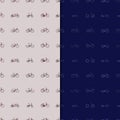 Seamless pattern of various bicycles, flat style vector