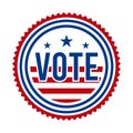 2020 Presidential Election Vote Badge. USA Patriotic Stars and Stripes. United States of America Democratic / Republican President