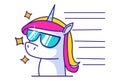 Cartoon Illustration Of Unicorn Royalty Free Stock Photo