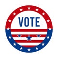 2020 Presidential Election Vote Badge - United States of America. USA Patriotic Symbol - American Flag. Democratic / Republican Royalty Free Stock Photo