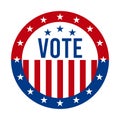 2020 Presidential Election Vote Badge - United States of America. USA Patriotic Symbol - American Flag. Democratic / Republican Royalty Free Stock Photo