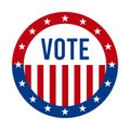 2020 Presidential Election Vote Badge - United States of America. USA Patriotic Symbol - American Flag. Democratic / Republican Royalty Free Stock Photo