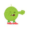 Kawaii Cartoon Fruit Vector Illustration Melon Royalty Free Stock Photo