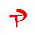 TP Red Initial Logo Templete Vector profesional product