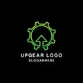 up arrow gear logo design vector Royalty Free Stock Photo