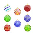 Set of colorful Christmas balls Royalty Free Stock Photo