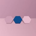 Creative geometric wallpaper.simple decoration.blue and mauve Royalty Free Stock Photo
