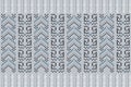 Vector seamless Nordic Knitting Pattern in blue, grey colors. Royalty Free Stock Photo