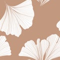 Floral seamless background with ginkgo biloba leaves. Background can be used for wallpaper. Royalty Free Stock Photo