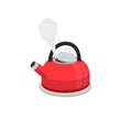 Kettle. Kettle boils the water, vector illustration Royalty Free Stock Photo