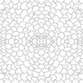 Abstract decorative mandala on white isolated background. Seamless doodle pattern. Royalty Free Stock Photo