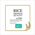 Premium Rice great quality design concept  vector. Royalty Free Stock Photo