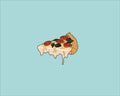 Pizza slice illustration for background