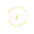 JF Initial logo golden makeup card business wedding