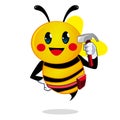 Honey bee logo mascot cartoon