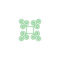Logos symbols icons celtic botanical frame