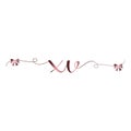 XV Initial logo handwriting modern luxury fashion