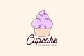 cupcake sweet dessert logo vector Royalty Free Stock Photo