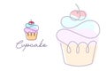 cupcake dessert logo vector illustration Royalty Free Stock Photo