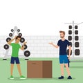 Fitness trainer trying to convince to jump the box