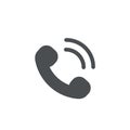 Telephone Receiver, Receiver, Phone - Phone Icon isolated white background Royalty Free Stock Photo