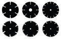 Combination saw blade. Silhouette icons