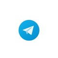 Telegram vector icon Blue color