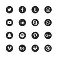 Rounded Social Media icons for resumes, business cards, websites, mobile apps