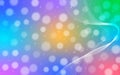 Vector Abstract Wavy Lines in Colorful Gradient Background with Blurry Bokeh and Sparkles Texture Royalty Free Stock Photo