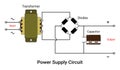 AC to DC Power Supply circuit with Transformer Royalty Free Stock Photo