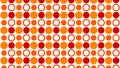 Series of orange and red circles forming a pattern Royalty Free Stock Photo