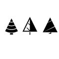 These are illustrations, symbols, icons, pine trees,