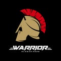 Spartan warrior logo vector illustration design