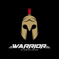 Spartan warrior logo vector illustration design